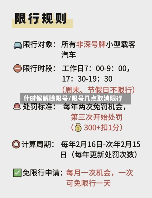 什时候解除限号/限号几点取消限行-第2张图片