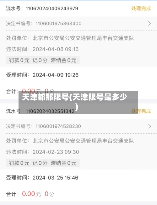 天津都那限号(天津限号是多少)-第2张图片